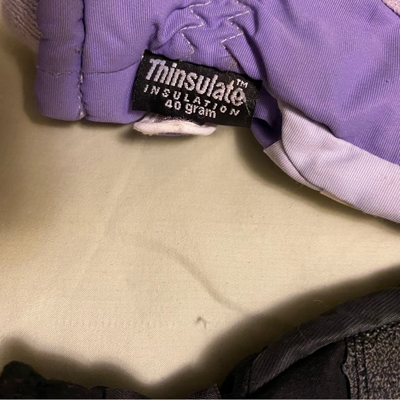 Girls size 12 Purple Spyder Winter/Ski/Snowboard Jacket & Gloves/ Mittens - Picture 7 of 9